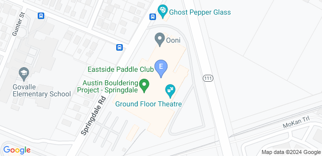 Map to East Austin Jiujitsu Parlor